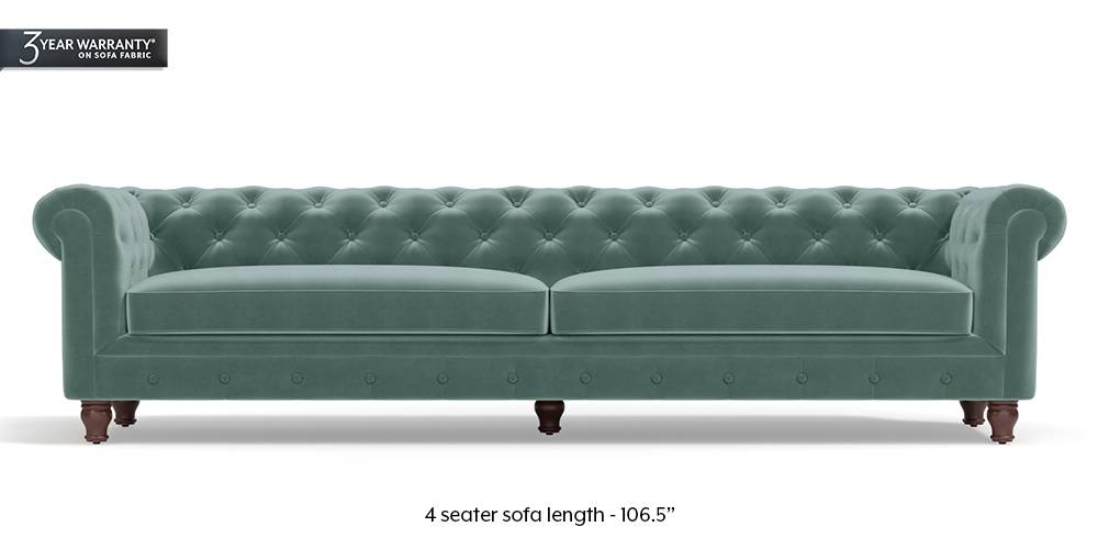 Winchester Fabric Sofa (Dusty Turquoise Velvet)